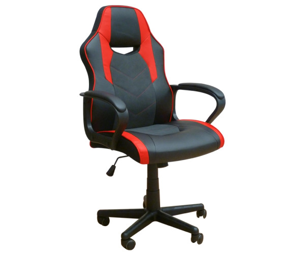 A6210 ΜΑΥΡΟ/ΚΟΚΚΙΝΟ PU ΠΟΛΥΘΡΟΝΑ GAMING 60Χ63Χ43-103/53-113εκ.